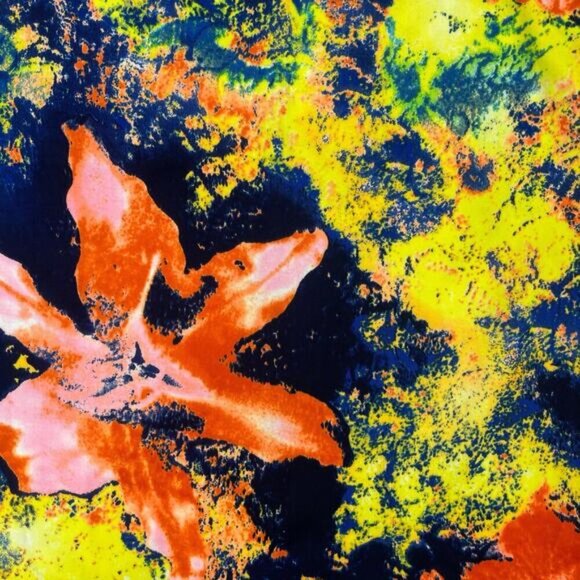 BETSEY JOHNSON Womens Pull-On Pencil Skirt Size Small Watercolor Floral Multi - Picture 4 of 4